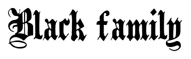 Black family font